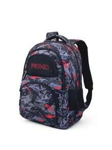 Sac à dos grande capacité motif dessin animé, 2 couleurs, sac à dos pour femmes, design ergonomique, sac à dos de voyage, sac à dos de randonnée, design multicouche, convient pour la rentrée scolaire, les vacances, les rendez-vous, les achats, cadeau de Noël. Unisexe. - Rectangle - Voir 8