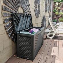 Stylish 280L Outdoor Storage Box – Weather-Resistant Plastic Garden Chest For Cushions, Tools & Seasonal Items | Compact Foldable Design, Smooth Lid Closure, Stackable Utility Bin For Patio, Balcony Or Garage - 280 Litre - View 11