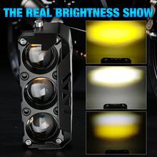 S&D Motorcycle LED Spot Light Dual Color Hi/Low Beam Fog Lamps For Car Trucks SUV UTV 12V 24VMini Lens Headlight Driving Light - Motorcycle LED Light - View 6