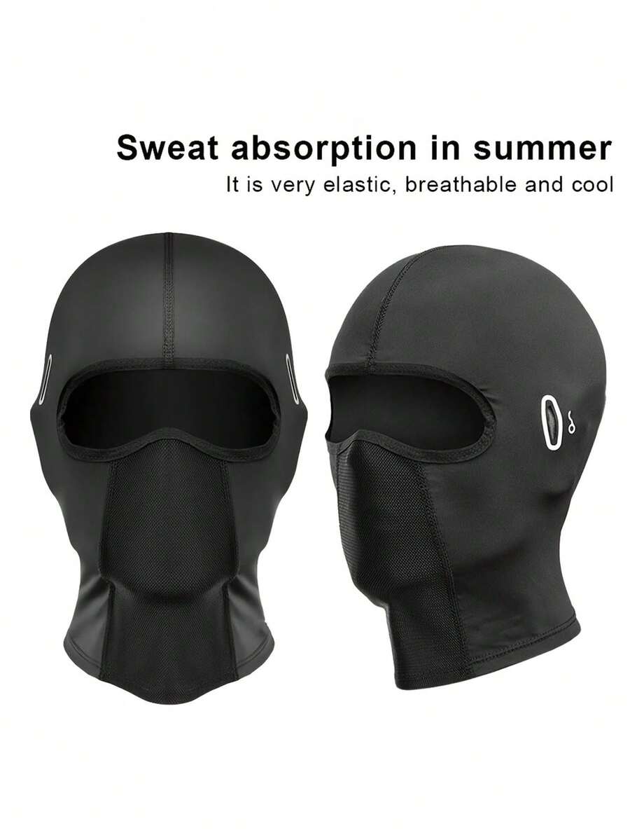 1pcPack UV Balaclava With Glasses Holes, Summer Cooling Ice Silk Breathable Full Face Mask For Motorcycle Cycling - Multicolor - View 1