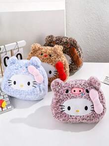 SANRIO 可愛 Hello Kitty 絨毛筆袋，可愛貓咪化妝包 - 毛絨款 - 查看 8
