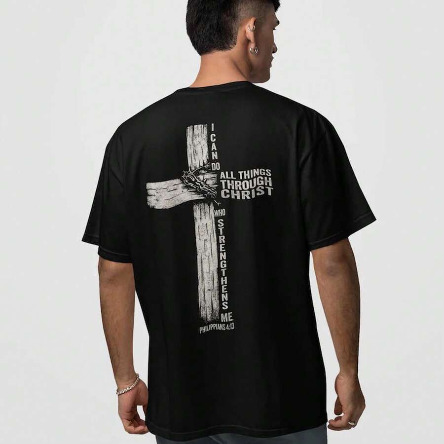 Men Outdoor Tees & Tanks - Black - View 1