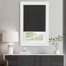 Cordless Light Filtering Mini Blind - 23 Inch Width, 72 Inch Length, 1" Slat Size - Black - Cordless GII Morningstar Horizontal Windows Blinds - 23W X 72H - View 1