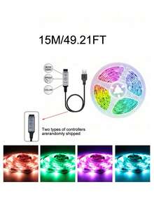 Tira de luz de fondo RGB alimentada por USB, iluminación ambiental de color cambiante para TV, monitor de computadora, teatro en casa, habitación, sala de estar y decoración de gabinete - Multicolor - Ver 17