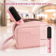 Hatteker 1pc USB Rechargeable Straightening & Curling Iron, Portable Wireless Hair Straightener & Curler, Multi-Function Hair Styling Tool - Multicolor - View 11