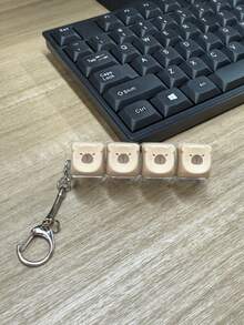 1Pc Single Shape Four-Button Mechanical Key Guinea Pig Key Pendant/Bag Strap/Car Pendant/Couple Best Friend Gift/Home Car Decoration Accessories - Multicolor - View 6