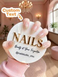 Customizable Acrylic Nail Photo Palette, Nail Tech Photo Prop For Nail Art And Selfies, Nail Custom Logo, Nail Hand Symbol, Reusable, Aesthetic, Mom, Friends, For Mother's Day, For Birthdays, For Weddings, Photography Background, Personalized Gift - Multicolor - View 2