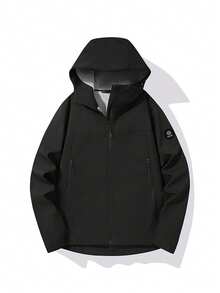Men's Casual Fashion Jacket Outdoor Streetwear Minimalist Couple Matching Coat - Black - View 2