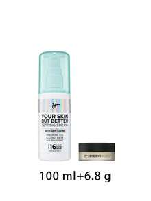 IT Cosmetics [حزمة] بخاخ تثبيت Your Skin But Better + 100 مل + بودرة تثبيت Bye Bye Pores بلمسة خالية من المسام 6.8 جم - بشرتكِ، لكن بشكل أفضل وأكثر شفافية - مشاهدة 2