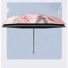 Mini guarda-chuva portátil de cápsula de pintura digital proteção UV sol e chuva de dupla utilização - jardins - Visão 10