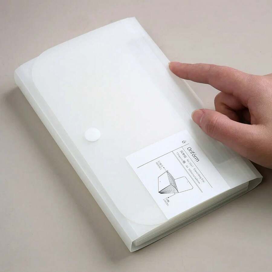 Carpeta Acordeón A6 para Niños, 13 Compartimentos, Bolsa de Almacenamiento de Documentos para Estudiantes y Oficina, Bolsa de Documentos Portátil de Plástico PP - Negro - Ver 1