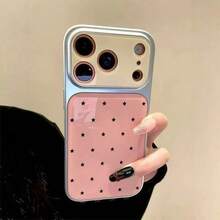 1件亮面星星圖案手機殼，適用於 Apple 17AIR/16PROMAX/15PLUS/14/iPhone13 - 粉色 - 查看 1