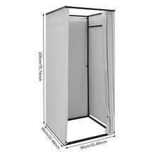 YUNRUX Clothing Store Walk-In Closet, Freestanding Temporary Privacy Room - 灰色 - 查看 2