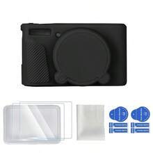 [2+1] مجموعة واقي الشاشة + غطاء حماية من السيليكون، متوافق مع Powershot SX740/SX730 HS، غطاء حماية من المطاط الناعم مع غطاء عدسة قابل للفصل، واقي شاشة من الزجاج المقسى عالي الدقة، خفيف الوزن وقوي للغاية. - مشاهدة 13