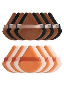 20pcs Large Triangle Powder Puff, Dip The Powder Puff Into Loose Powder And Gently Press Onto The Face To Achieve A Set Makeup Effect. Use The Edge Or Pointed Part Of The Powder Puff To Handle Detail Areas Like The Nose Wings And Eye Corners To Ensure Even Makeup. - Multicolor - View 12