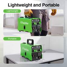 Taskstar 135A MIG Welder, 110V, Flux-Cored Wire, 3-In-1 (Gasless MIG/Lift TIG/Stick) With Coordinated Control And An LED Display, Suitable For Home DIY Projects, Auto Repair, And Industrial Welding; Beginner-Friendly - US A Type Plug(110-127V) - View 3