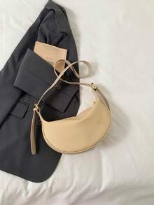 Fashionable New Women's Crossbody Bag, Solid Color Minimalist PU, Suitable For Dating, Shopping, Versatile Exquisite Bag - Khaki - View 10