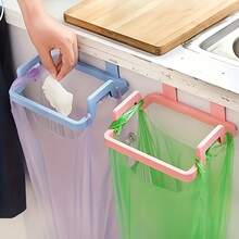 Kitchen Essential Trash Rack Reusable Plastic Cabinet Trash Storage Bin Trash Bag Holder For Kitchen Pantry Garage Bathroom Random Color 1pc Organizer Holder Home Storage Solution - A - View 3
