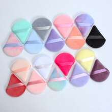 20pcs Large Triangle Powder Puff, Dip The Powder Puff Into Loose Powder And Gently Press Onto The Face To Achieve A Set Makeup Effect. Use The Edge Or Pointed Part Of The Powder Puff To Handle Detail Areas Like The Nose Wings And Eye Corners To Ensure Even Makeup. - Multicolor - View 7