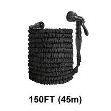 200FT/175FT/150FT/125FT Retractable Garden Hose, Durable Waterproof Hose, Magic Garden Water Pipe With Triple Telescopic Function, Equipped With Spray Gun And Seven Function Adjustment Devices - Black - View 9