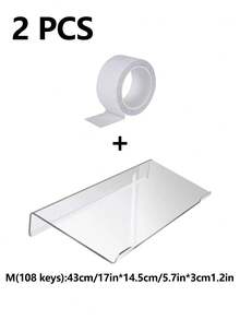 Acrylic Keyboard Stand With 15° Tilted Wrist Rest Design, Transparent Minimalist Keyboard Desktop Extension Stand, Stable Desktop Heightening Stand, Suitable For Typists, Employees, Home Office Typing Work, Adjustable Height Stand, Back To School - Multicolor - View 16
