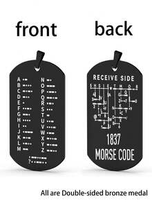 Cool,Creative CW Morse Code Keychain Double-Sided Alphanumeric Tool Key Ring;Charm For Bags And Wallets;Car Key Accessory.Activity,Holiday Gifting - Multicolor - View 3