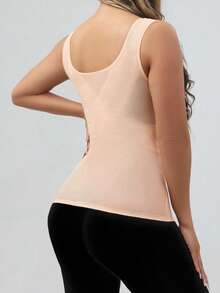 Women's Lightweight Shapewear With Bust Support, Abdominal Compression And Waist Cincher Functions - Apricot - View 7