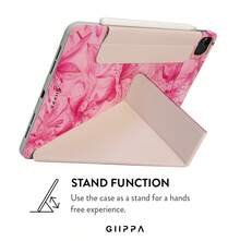 GIIPPA Custodia protettiva rosa nude chiaro e rosa a pois con gigli, cover magnetica staccabile a tripla piega antiurto, compatibile con iPad Mini 6/7, Air 2/3/4/5/11/13, 5/6/7/8/9/10/11, Pro 10.5/11/12.9, perfetta per San Valentino, ritorno a scuola, ufficio, Natale, Ognissanti, Ringraziamento, regalo per la fidanzata, regalo per la stagione dei matrimoni, estetica minimalista da campus, ufficio e vacanze - Multicolore - Visualizzare 4