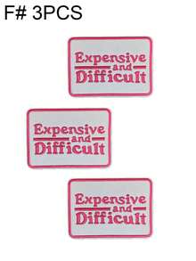1 Set Of 3/9pcs Multicolored English Letter Series Embroidery Patch Cute Fashion Polyester Badge Applique DIY Clothing Iron On Patches Sew Accessory Cloth Stickers Suitable For Backpacks, Jeans, Jackets, T-Shirts, Hats, Dresses, Etc - Mash Up - View 20