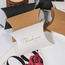 50pcs Thank You Pillow Boxes, Small Wedding Favor Packaging Boxes, Gift Boxes, Thank You Candy Favor Boxes For Wedding, Halloween, Christmas, Back To School, Birthday Party - View 2