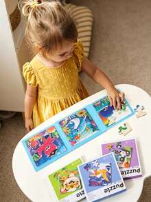 3-In-1 Magnetic Puzzle, Suitable For Progressive Education Logic Toy, Includes Magnetic Puzzle Pieces, Ocean/Animal/Transportation Theme Educational Game, Challenging Activity, Suitable For Learning And Patience Cultivation Birthday Gift - Multicolor - View 2