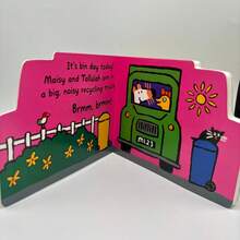 Pull-And-Push Learning Material Board Book, Foldable Inner Pages, Home Reading Story Time, Cognitive Enlightenment, Christmas Gift Science Education, Language Development, Perfect For Halloween - 彩色 - 查看 10