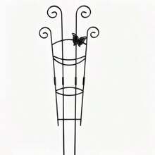 Indoor Plant Support Plastic Garden Stake, Small Climbing Leaf-Shaped Support, Double-Layer Stackable Flower Stand, Suitable For Pothos, Monstera, Monstera Deliciosa And Other Plants, Can Support Ivy, Monstera And Other Plants - Butterfly - View 11