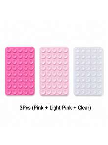 1-4pcs Silicone Adhesive Phone Holder, Non-Slip Silicone Sticky Phone Stand, Phone Case Holder, Hands-Free Phone Accessory, Selfie And Video Shooting Stand, Multi-Functional Phone Accessory, Suitable For All Models - Double-sided Suction Cup - View 24