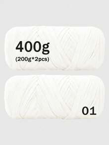 2PCS Premium T-Shirt Yarn 200g/Pc High Elastic Soft Polyester Yarn, Suitable For DIY Crochet Bags, Baskets, Mats, Slippers, Dolls, Multi-Color Vacation Crochet Handmade Yarn, Multi-Functional Knitting Accessories, Large Ball Pack - Multicolor - View 7
