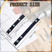 4pcs Electrician Tape Waist Storage Hanging Strap With Carabiner, Portable Electrician Tape Hanging Rack, Adjustable Length Electrician Tape Storage Strap Suitable For Tool Waist Hanging Storage, 2-Section Adjustable Waist Belt With Snap - 4pcs Electrician Waist Pouch - View 2