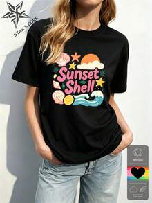 Women T-Shirts - 黑色 - 查看 3