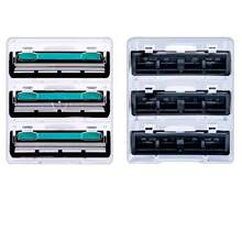 BOROLA Men's Shaving Razor Set, Double-Layer Razor Blades, Washable, With 6 Replacement Blades, 1 Handle, 1 Razor Holder Box. Storage Box With Comfortable Closure For Shaving, Suitable For Travel - A - View 2