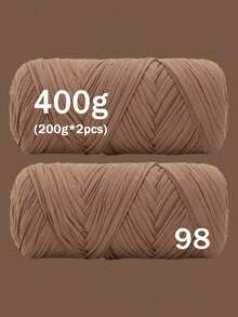 2PCS Premium T-Shirt Yarn 200g/Pc High Elastic Soft Polyester Yarn, Suitable For DIY Crochet Bags, Baskets, Mats, Slippers, Dolls, Multi-Color Vacation Crochet Handmade Yarn, Multi-Functional Knitting Accessories, Large Ball Pack - Multicolor - View 16