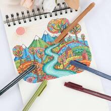 12支/組 12色細線筆 針管筆 繪畫藝術麥克筆 防水 開學用品 適合教師節禮物 石頭彩繪 黑紙 滑板裝飾 塑料布 畫布 - 多色 - 查看 5