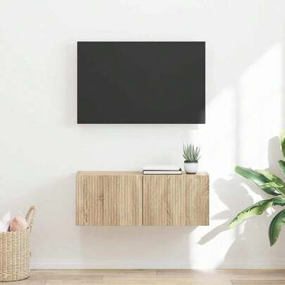 Berkfield TV Wall Cabinet Sonoma 78.5 X 31 X 29.5 Cm Engineered Wood