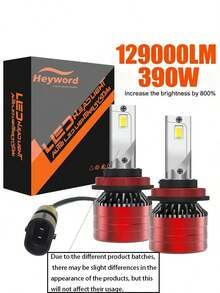 Heyword Upgraded LED Car Light Bulbs, Compatible With H1, H7, H11, 9005, 9006, 9004, 9007, H4, H13, 880, 55000LM, 6000K Cool White Light, High Power CSP Chip, 1:1 Precise Light Pattern, 800% Brightness, Easy Installation - White - View 14