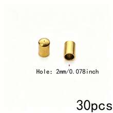 30pcs Gold & Silver 304 Stainless Steel Rope End Caps DIY Jewelry Making Accessories - Bucket - View 7