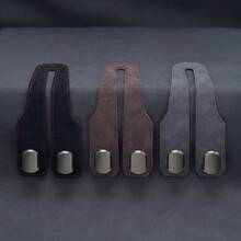 Suede Car Seat Back Hook, Hidden Dual Metal Hanger For Headrest, Interior Storage Organizer (Black/Brown/Grey) - A - View 13