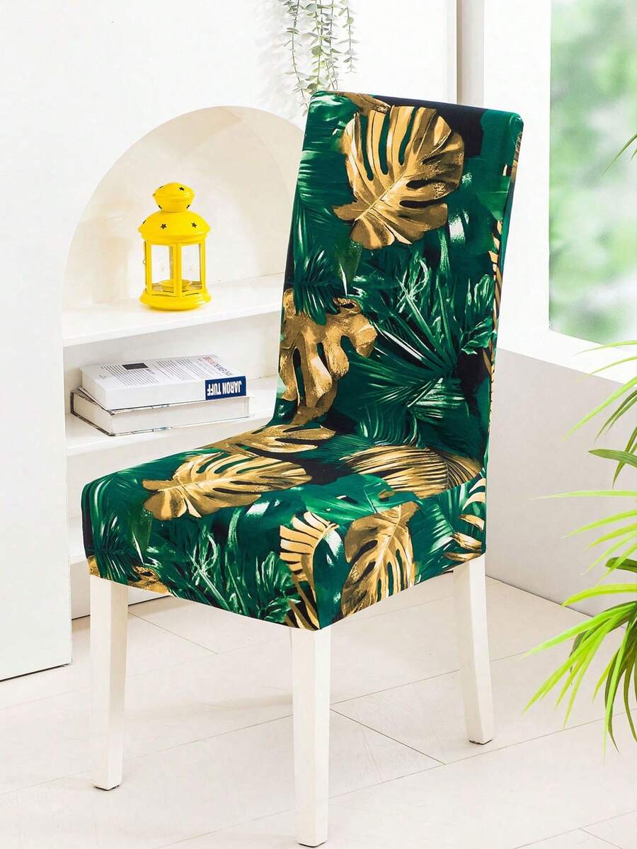 1pc Modern Elastic Dining Chair Cover Solid Color Stretch Slipcover Removable Washable Chair Protector Home Decor Suitable For All Seasons - Multicolor - View 1