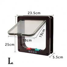 Pet Door Locking Small Medium Large Dog Cat Flap Magnetic White Frame 4 Way - OC0000002579360 - View 10