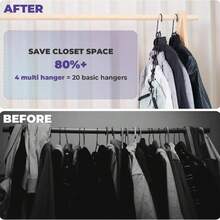 5-Tier Clothes Rack With Anti-Slip Foam Padding, Detachable, Space-Saving, Suitable For Hanging Shirts, Pants, Skirts, Sweaters And Coats, Ideal For Home Or Rental Use - Multicolor - View 4