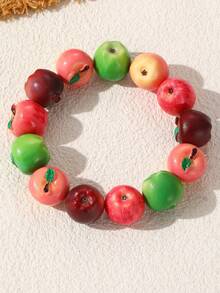 NAIZHU 1/2pcs Fashion Creative Colorful Y2K Dopamine Resin Fruit Necklace Blueberry Apple Mangosteen Necklace Daily Party Accessory - Multicolor - View 18