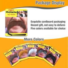 Honcloud DIY Self Adhesive Fake Mustache Fake Beard Material Novelty Mustaches For Costume And Halloween Festival Party - ColorC - View 7