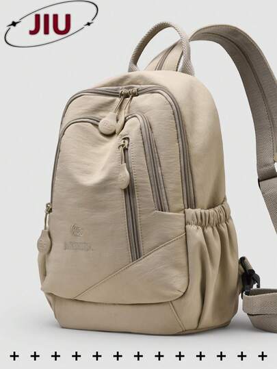 Anti-Theft Casual Nylon Women's Backpack; Multi-Functional Commuter Day Bag; Multi-Pocket Lightweight Travel Bag; Large Capacity School Bag; Convenient Student Backpack, For Students, Nurses, Teachers, Business Professionals, Travel, Vacation, Business Trips, Daily Commute, Shopping, Office, Dating, Hiking, Training, Work, Birthday Gifts, Holiday Gifts,